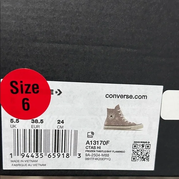 New in Box. Converse Lavender Star High-Tops - Picture 4 of 4